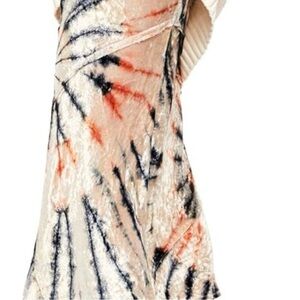 Free People Serious Swagger tie-dye velvet midi skirt